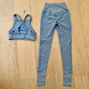 Alo Yoga soft sports bra and legging set XXS XS